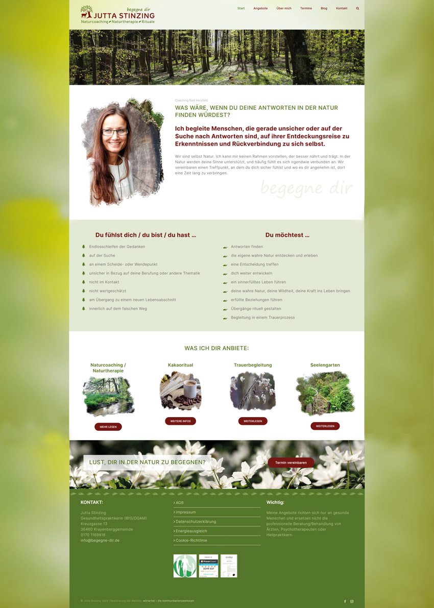 Jutta Stinzing Website neu